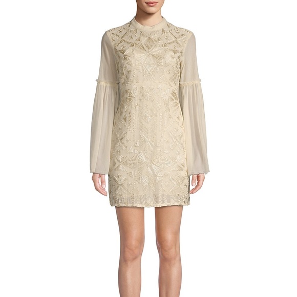 free people cleo mini dress Free People Womens Aqua Bell Sleeve Short Body Con Cocktail Dress Size: 10